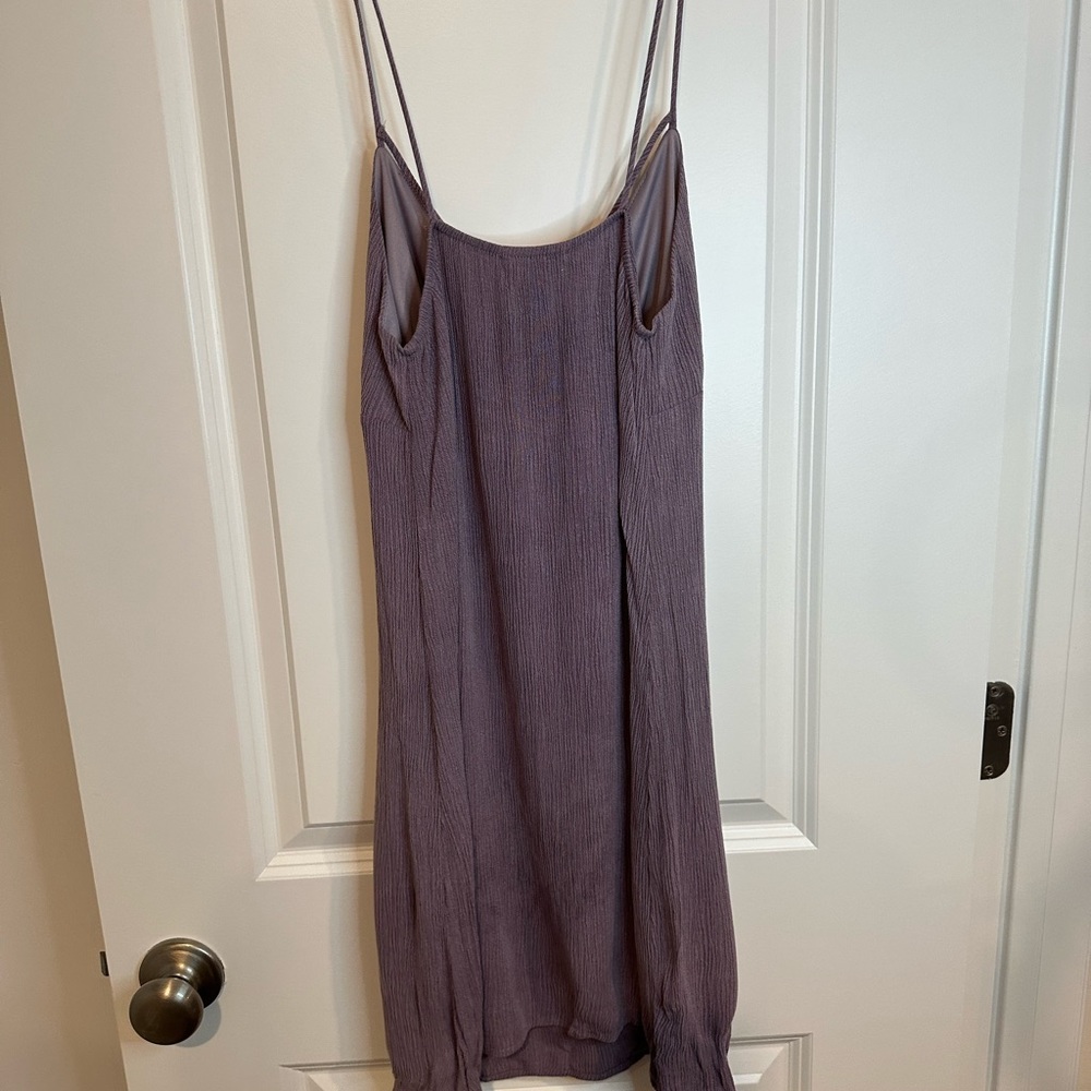 Purple slip dress